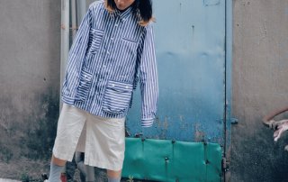 一週搭配,街頭搭配,女生搭配,搭配名人,于瑄,Adrin,男裝女穿,,層次搭配,條紋,Breton Stripe,同色系搭配