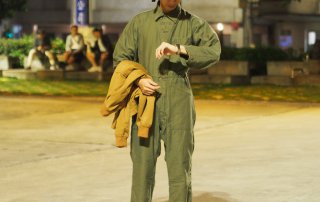 格紋,條紋,軍風,拼接,同色系,一週搭配,街頭搭配,男生搭配,MARIO,本成,搭配名人