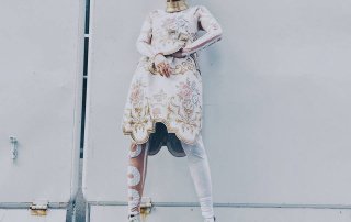 花紋,滿版,蕾絲,金屬,金色,同色系,一週搭配,街頭搭配,女生搭配,Wednesday,拜三老師,拜三,搭配名人