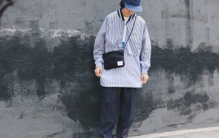 outdoor,軍風,男裝女穿,一週搭配,同色系,拼接,搭配名人,阿潔,格紋,條紋,女生搭配,街頭搭配